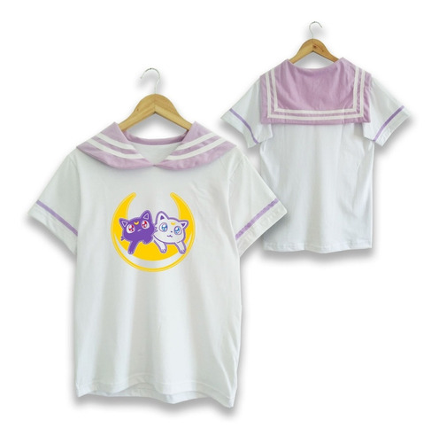 Remera Seifuku Luna Y Artemis Pastel Color Unisex 