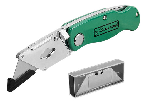 Cutter Plegable De Aluminio Con 5 Navajas Lion Tools