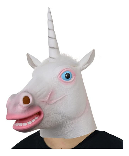 Unicornio Lujo Novedoso Disfraz Caballo Magico Cabeza Latex