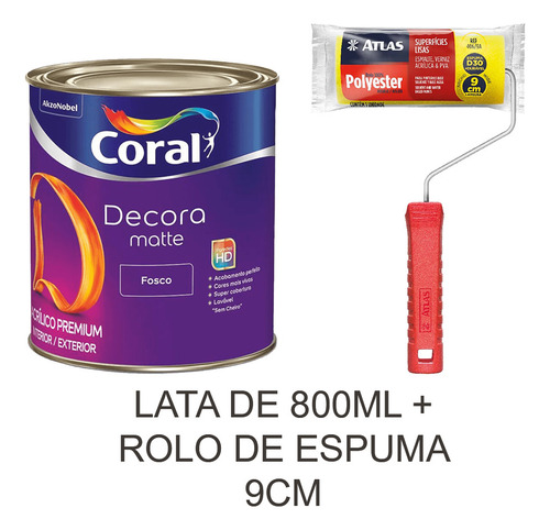 Tinta Linha Decora Coral Cor Azul Tibet Lata De 800ml