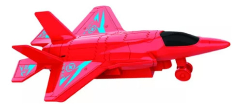 Avião Controle Remoto Sem Fio 2 Funções Brinquedo Infantil Vermelho F-35