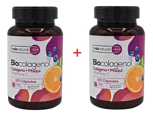 Colágeno + Maqui + Vitamina C 100% Natural. 240 Cápsulas