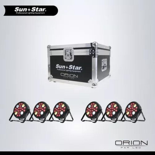 Par Led Orion Luz Fria/cálida Sunstar 6pz Case Rgb Fullcolor