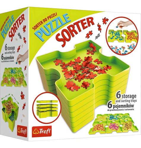 Rompecabeza Puzzle 6 Bandeja Clasificador Trefl Apilables