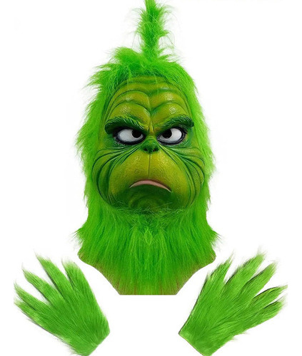 Guantes De Máscara De Monstruo Verde Cosplay Navideño 2023