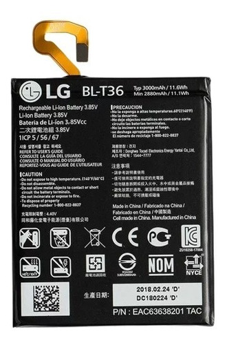 Bateria Bl-t36 LG K10 2018 K30 K11 2018 X410 Original