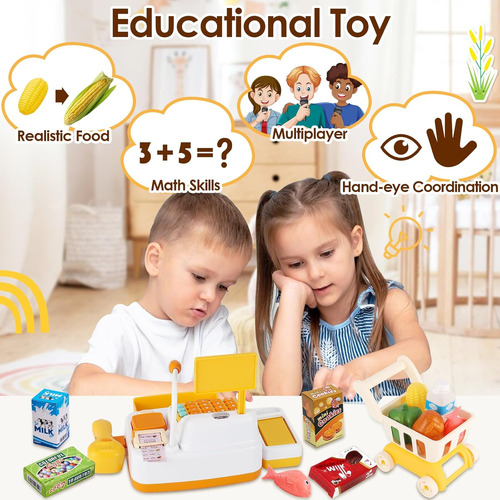 Cajero De Juguete Con Escáner Para Niños Y Niñas
