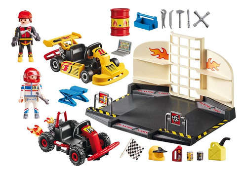 Oficina De Kart Carro De Corrida Starter Set Playmobil 6869