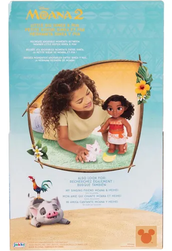 Disney Moana 2 Little Sis Simea Doll & Pua Figure - Juego De
