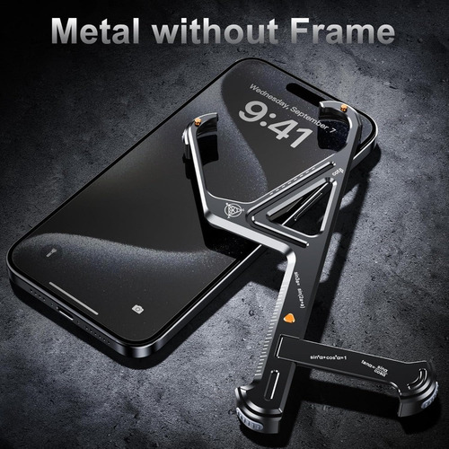 Capa Metálica Invisível Embutida Para iPhone 15 Pro Max