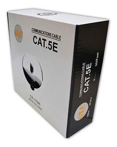 Imagen 5 de 6 de Bobina Rollo Cable Red Utp Cat 5e 100 Mts Glc Exterior Int