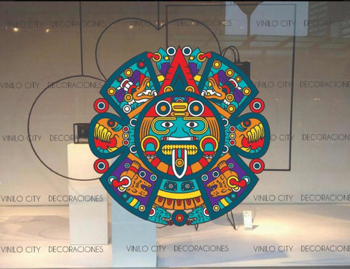 Vinil Decorativo Calendario Azteca Los Ch