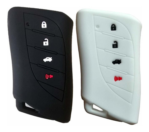 2pcs Keyless4u Silicone 4 Buttons Key Fob Case Cover Remote 