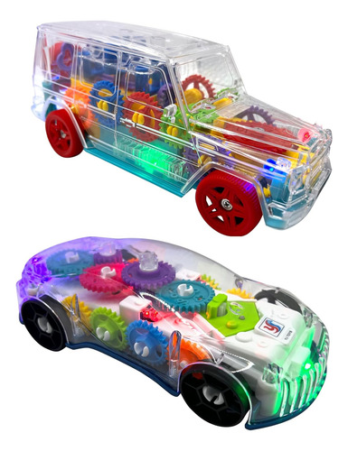 Juego De 2 Coches, Coches Con Luz Led, Coches Todoterreno, J