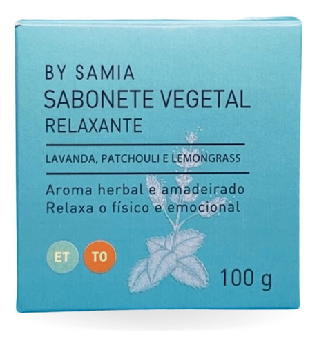 Sabonete Vegetal Em Barra Relaxante By Samia 100g