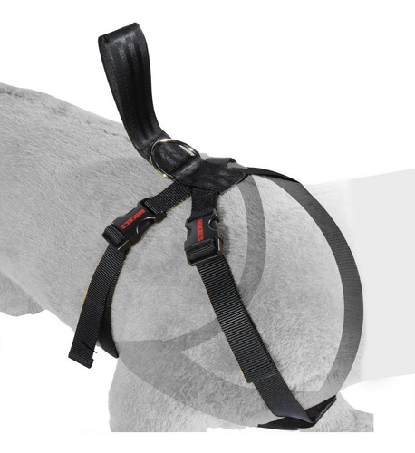 Cinturón Seguridad Mascotas Ajustable Mikels Cisma 60-90 Cm Color Negro