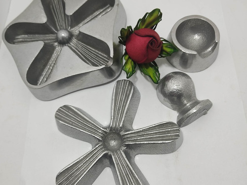 Frisador Em Alumínio - Kit 2 Peças Sépala E Botão Colombiano