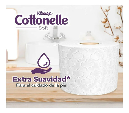 Papel Higiénico Kleenex Cottonelle Soft Care Con 40 Rollos