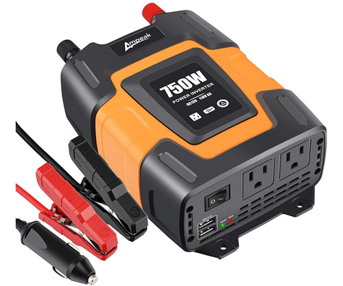 Inversor De Corriente Carro 12vcc A 110vca - Usb Ampeak 750w