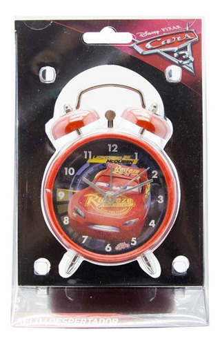 Reloj Despertador Infantil Cars Rayo Mc Queen Disney Cresko Color Rojo