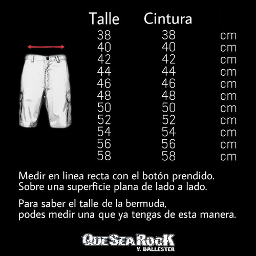 Bermudas Cargo Vs Colores Reforzadas Talles Especiales 52/58