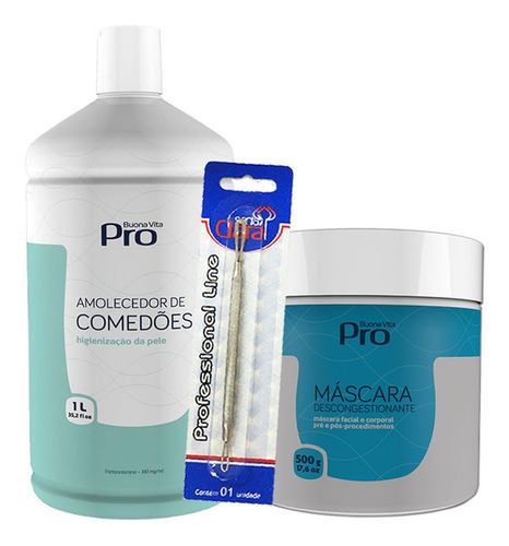 Kit Limpeza De Pele Skincare Buona Vita Trieta 10%, Extrator