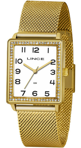 Relógio Feminino Lince Analógico Lqg4665l B2kx Dourado