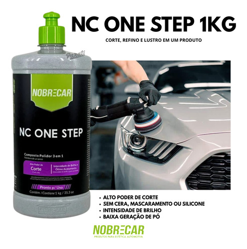 Composto Polidor 3 Em 1 Corte Refino E Lustro Nobre Car 1 Kg