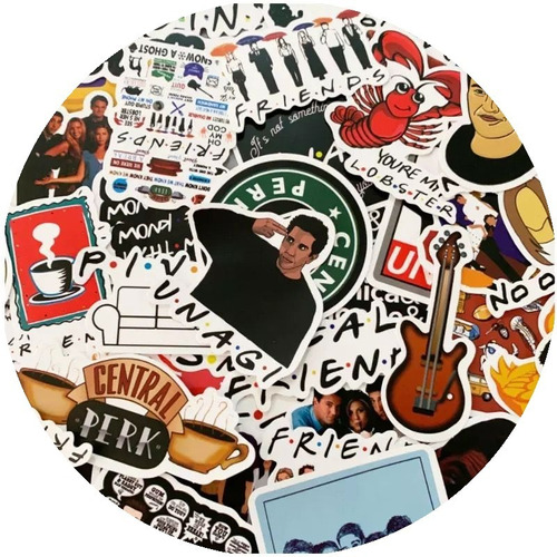 Set 50 Stickers Serie Friends Decorativo Stickers Skateboard