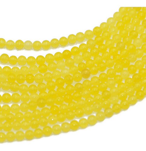 2 X 4mm Amarillo Brillante Piedra Preciosa Del Jade Flojo