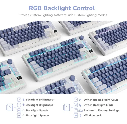 Rk Royal Kludge Teclado Mecánico M75 Con Pantalla Intelige.
