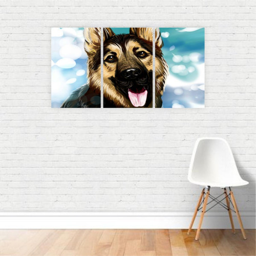 Quadro Canvas Cachorro Céu Azul 125x65cm