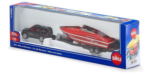 Toyota Land Cruiser + Barco Tipo Bowrider - 1/55 Siku 2543