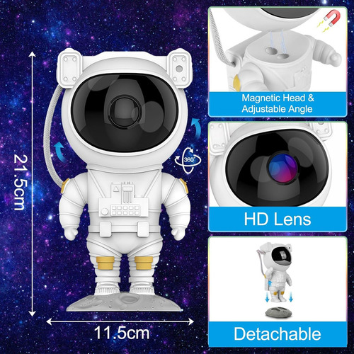 Astronaut Proyector Galaxy, Proyector Estrellas Luz