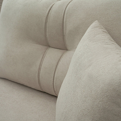 Sofá, Sillón Malibú 3 Cuerpos Tela Boucle Versailles Beige