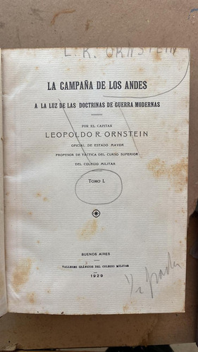 La Campaña De Los Andes A La Luz De Las Doctrinas- Ornstein