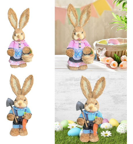 2 Figuras De Conejo De Pascua De Dibujos