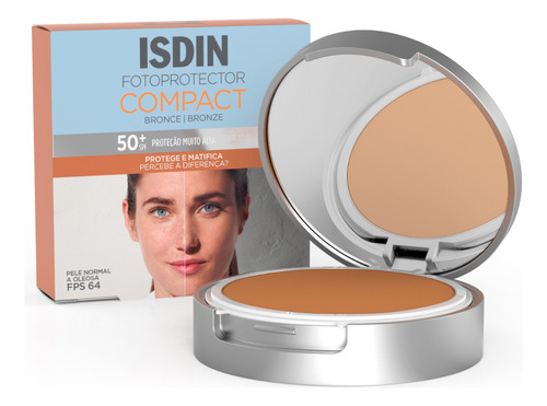 Protetor Solar Facial Pó Bronze Fps 50 10g Isdin