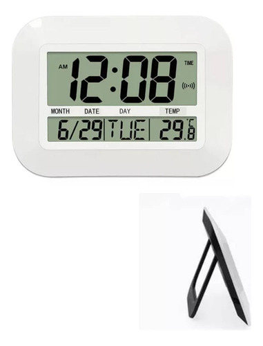 Reloj De Pared Digital Silencioso, Reloj De Escritorio Lcd