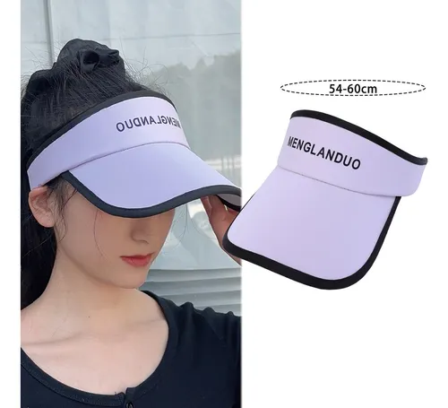 Gorra De Verano Violeta De Seda Helada Con Ala Larga, Sombre