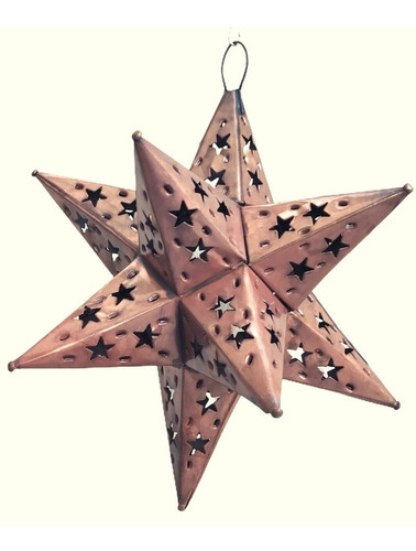 Juego Lampara Estrella Laton 7 Pzas 30 Cm