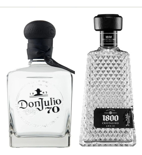 Pack De Don Julio 70 700ml Y 1800 Cristalino 700ml