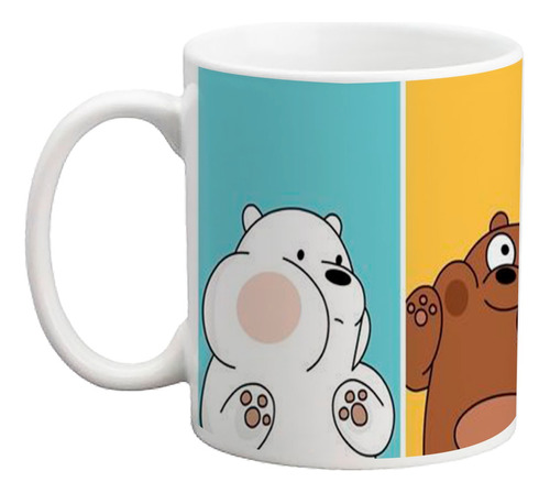 Taza Sublimada Diseño Osos Panda Pardo Polar Gordos