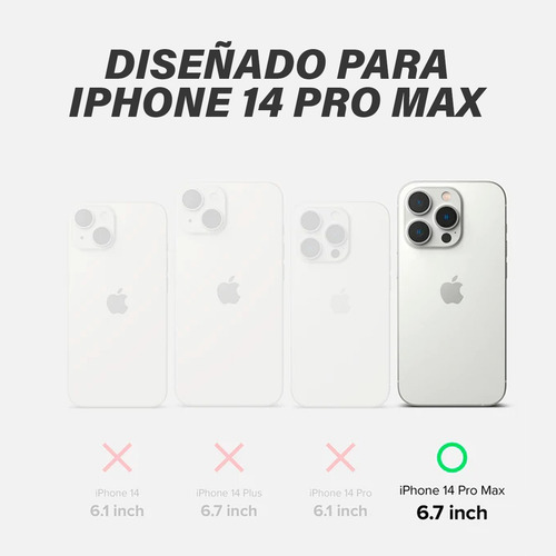 Imagen 8 de 8 de Funda Para iPhone 14 Pro Max Ringke Resistente Negra Silicon