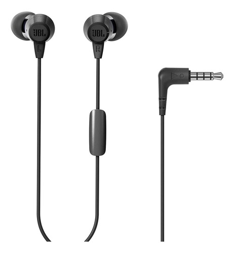 Auriculares Jbl C50hi In-ear Headphones Color Black