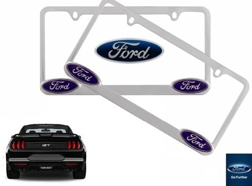 Par Porta Placas Ford Mustang Gt 5.0 2019 Original