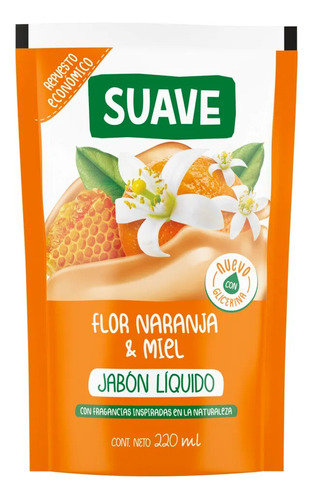 Suave Jabon Liquido Repuesto Flor Naranja & Miel 220ml