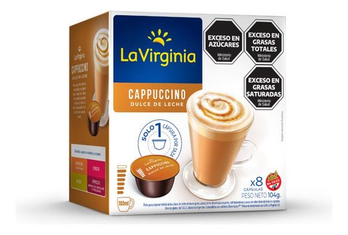 La Virginia Cápsulas Cappuccino Dulce De Leche. Dolce Gusto