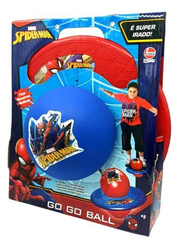 Gogoball Spiderman Binquedo De Pular Homem Aranha Lider Azul
