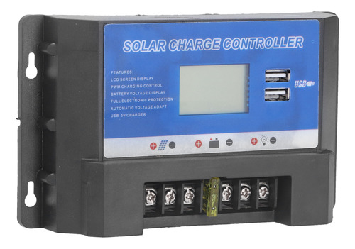 Regulador Fotovoltaico De Panel Solar, Pantalla Lcd, Usb Dua